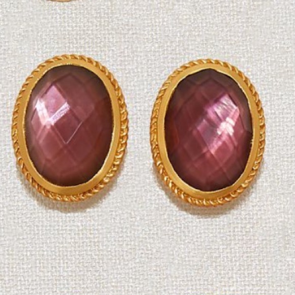 Julie Vos Jewelry - Julie Vos Verona Clip earrings - NWT! Gorgeous Bordeaux color!
